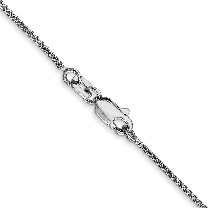 10K White Gold 1mm Spiga Chain