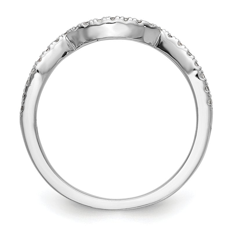 14K White Gold 1/5 carat Lab Grown Diamond VS/SI  D E F  Wedding Band