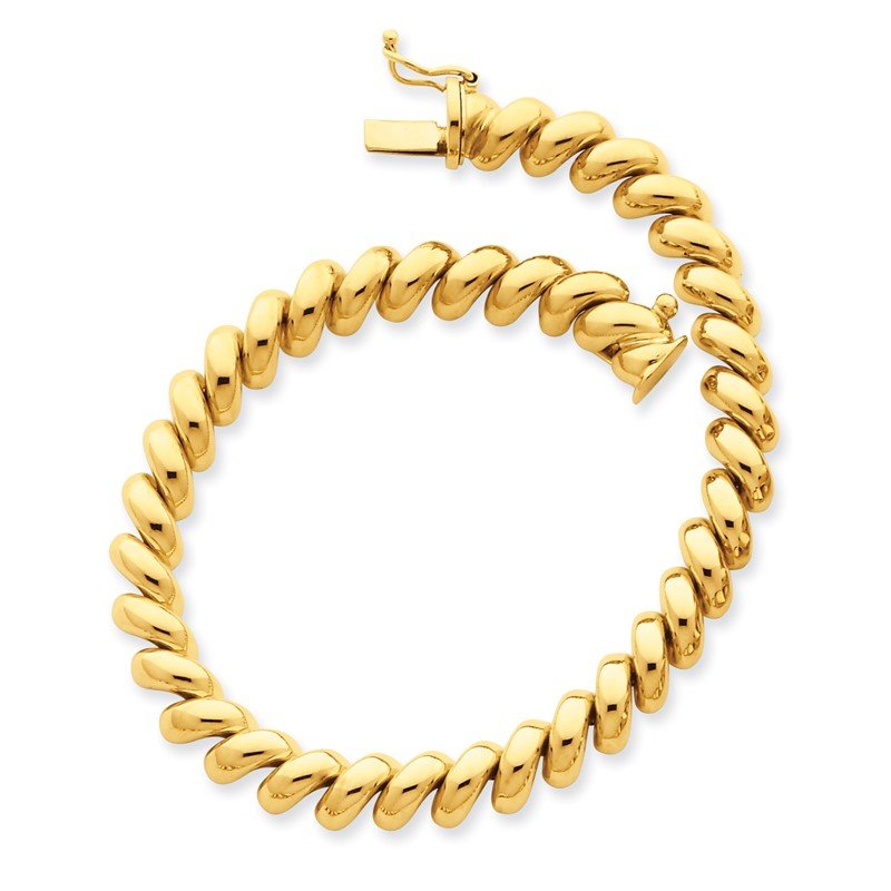14k Polished 6mm 16 inch San Marco Necklace