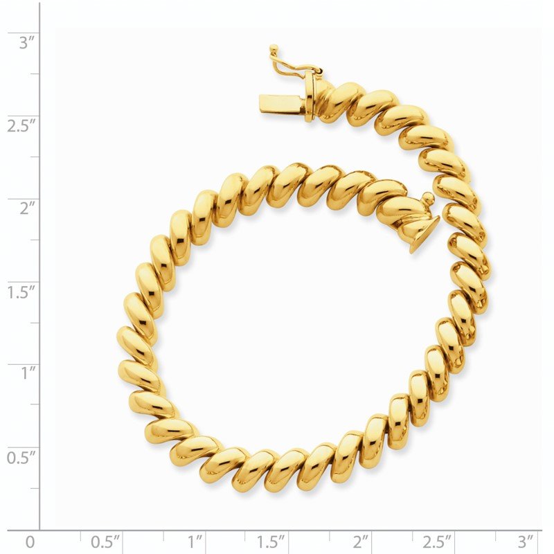 14k Polished 6mm 16 inch San Marco Necklace