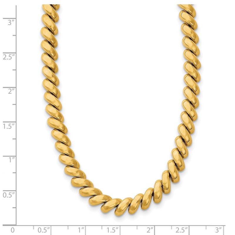 14k Polished 6mm 16 inch San Marco Necklace