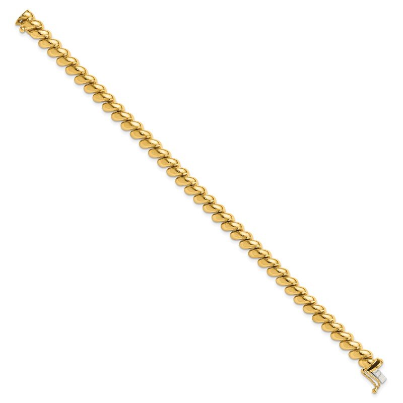 14k Polished 6mm 16 inch San Marco Necklace
