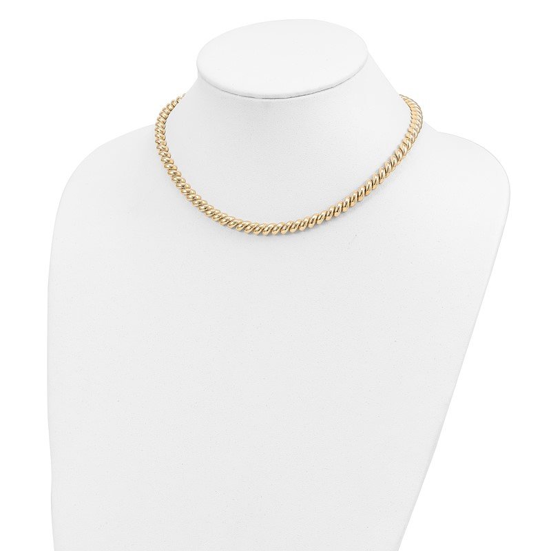 14k Polished 6mm 16 inch San Marco Necklace