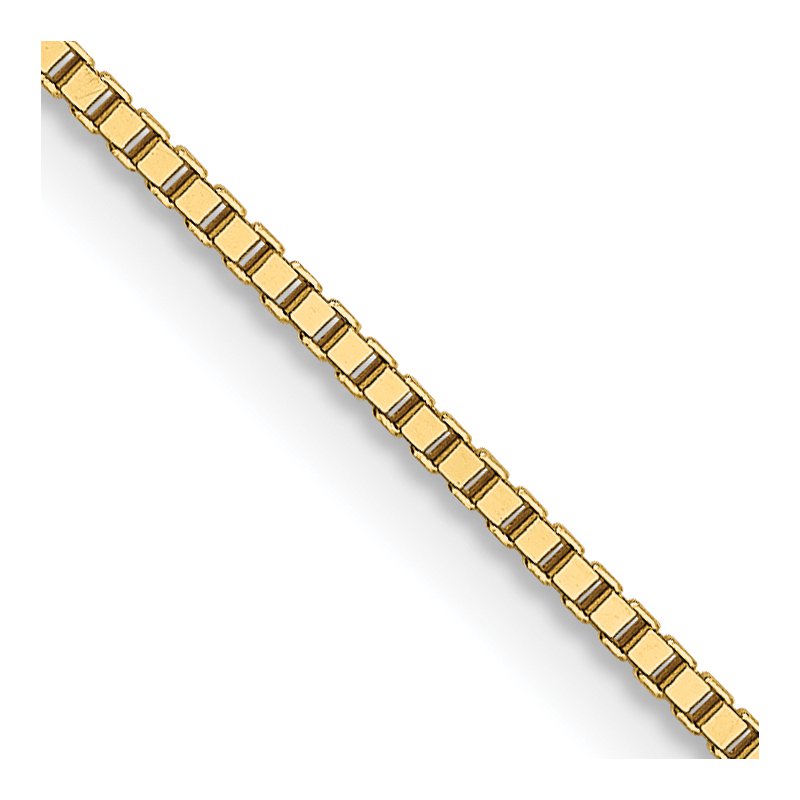 18K 16 inch .9mm Box with Lobster Clasp Chain
