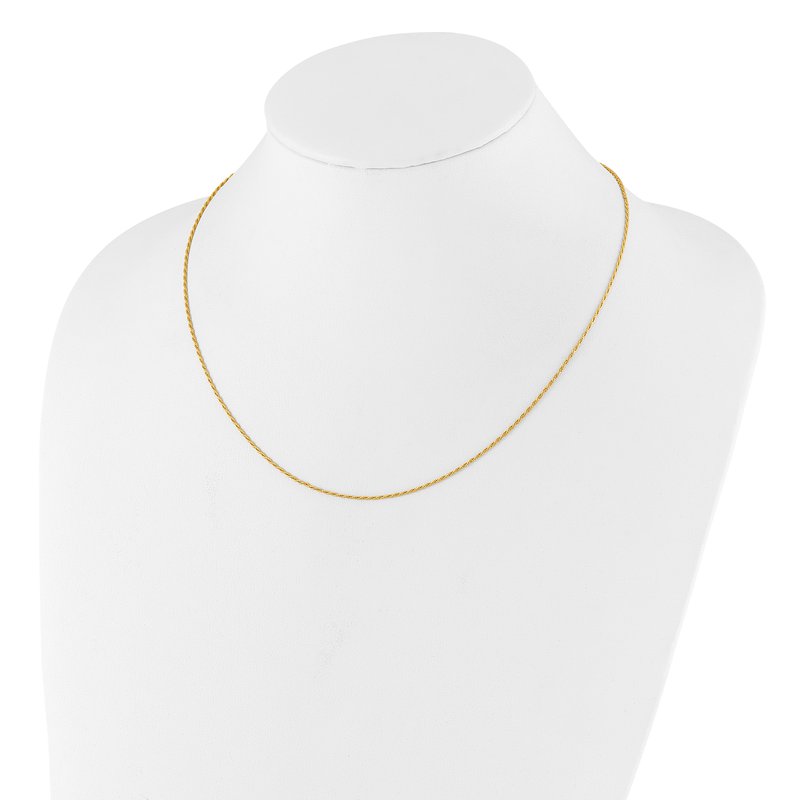 Sterling Silver Gold-plated Adjustable 1.2mm D/C Rope Chain