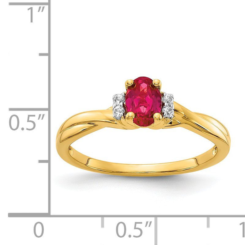 14k Diamond and Oval Emerald Ring