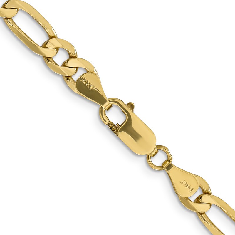 14K 26 inch 6.25mm Flat Figaro with Lobster Clasp Chain