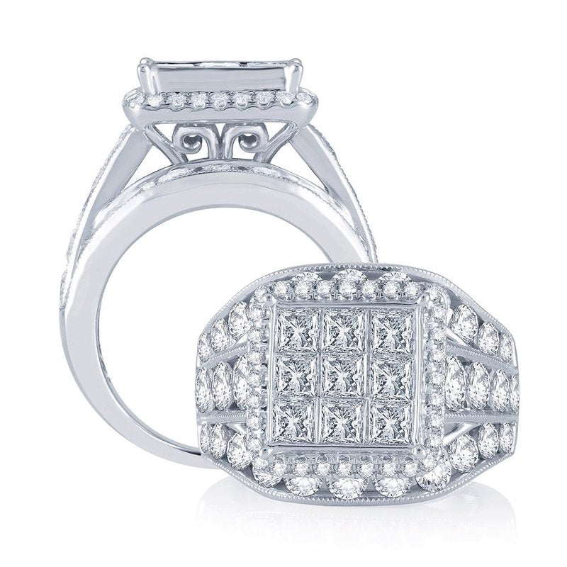 14K 7.05Ct Diamond Bridal Ring
