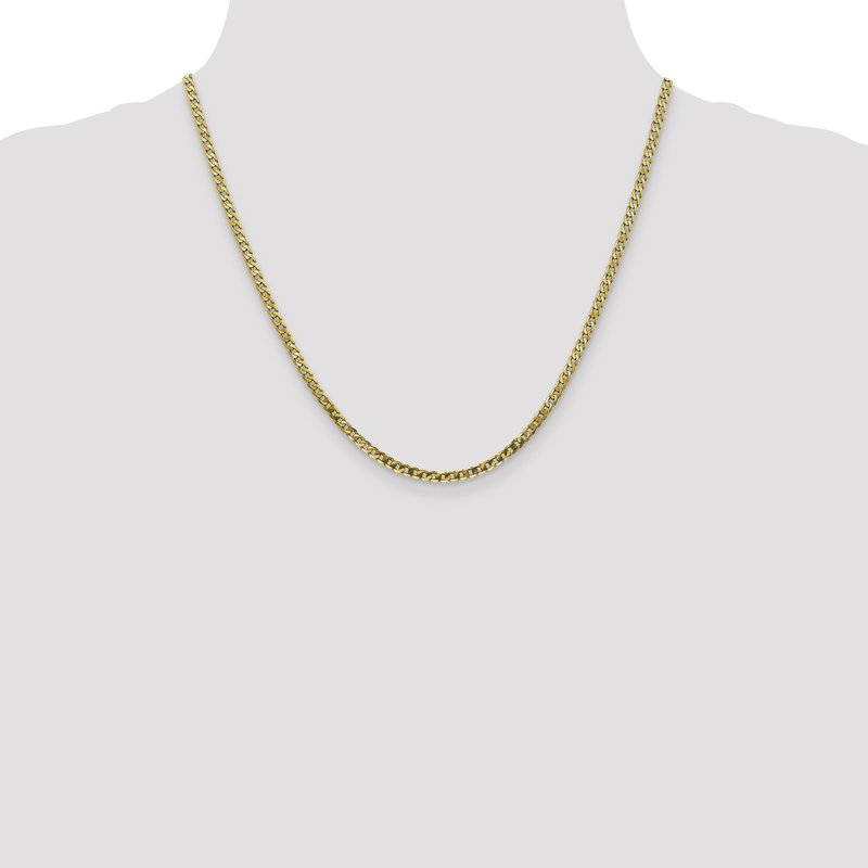 10K 2.4mm Flat Beveled Curb Chain