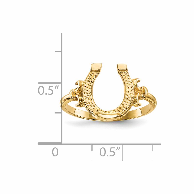 14k Polished Horseshoe Ring