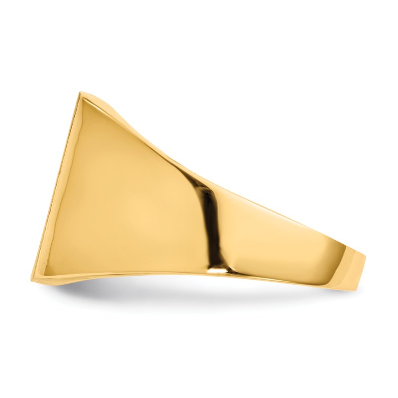 14k 13.0x13.0mm Open Back Mens Signet Ring