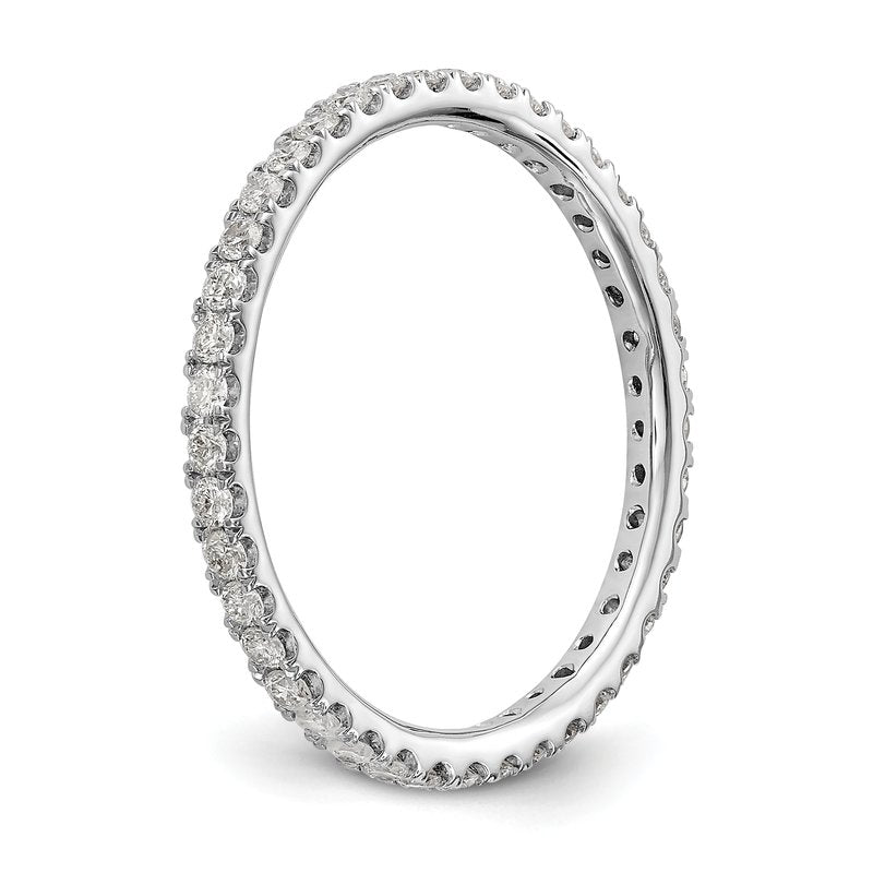 14K Rose Gold 1/2 carat Lab Grown Diamond VS+ F+ Size 4.5 Complete Eternity Band