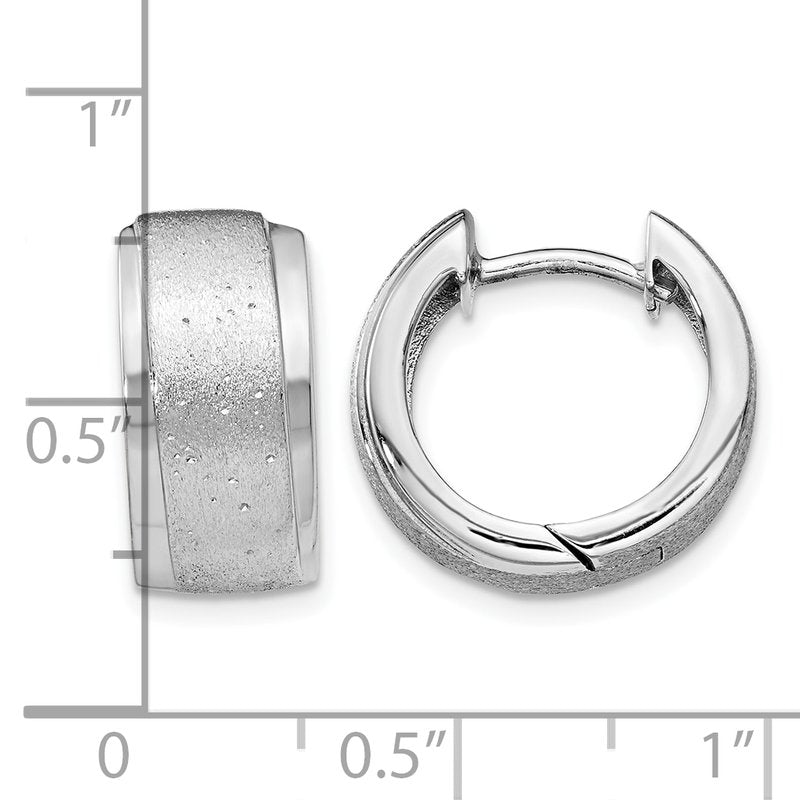 Sterling Silver RH-plated Radiant Essence Hoop Earrings