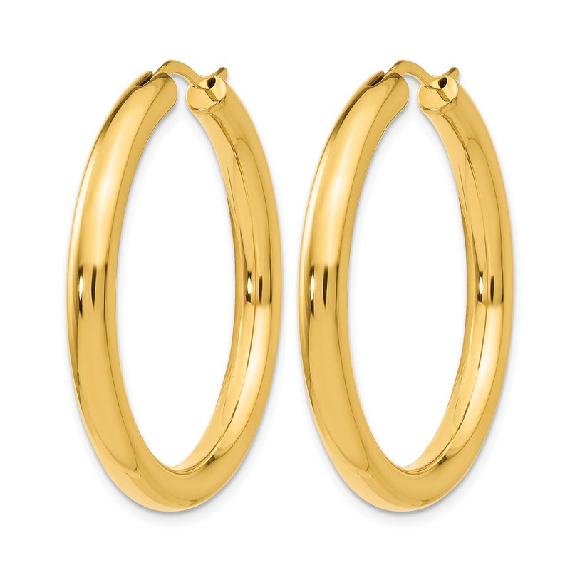 Sterling Silver Gold-plated 3.5mm Tube Earrings