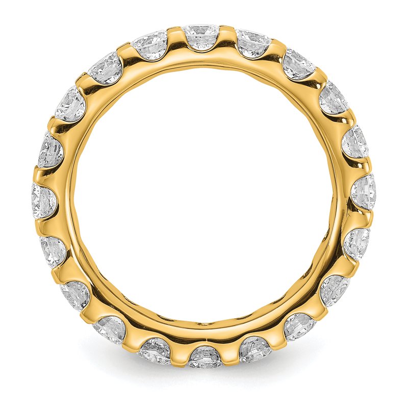 14K Rose Gold 1/2 carat Lab Grown Diamond VS+ F+ Size 4.5 Complete Eternity Band