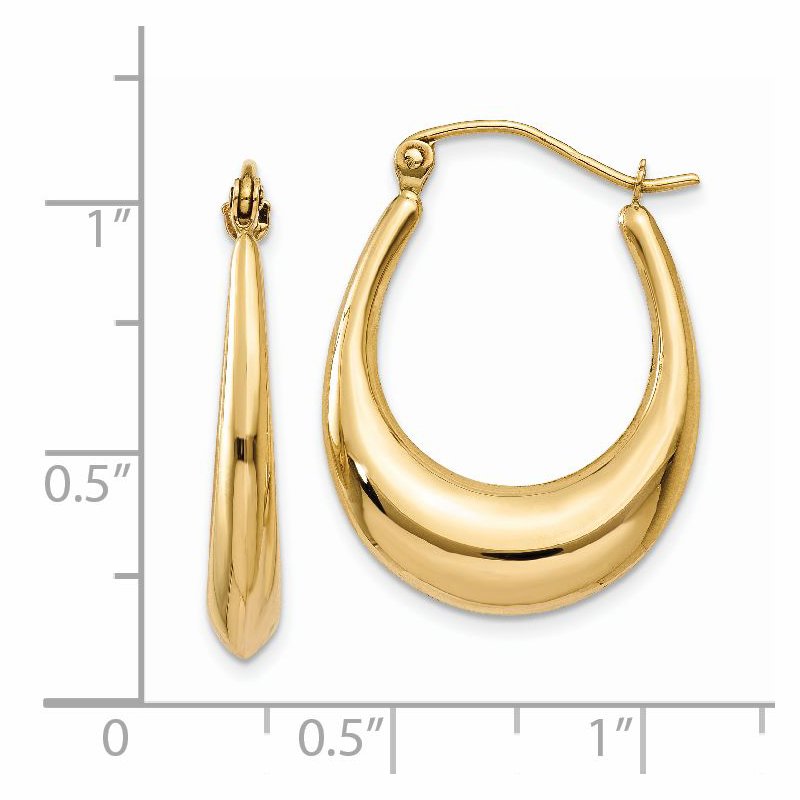 14k Polished Hoop Earrings