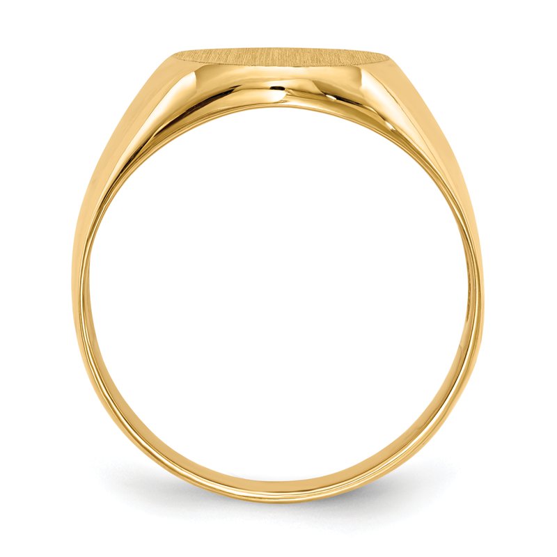 14k 12.0x14.5mm Open Back Mens Signet Ring