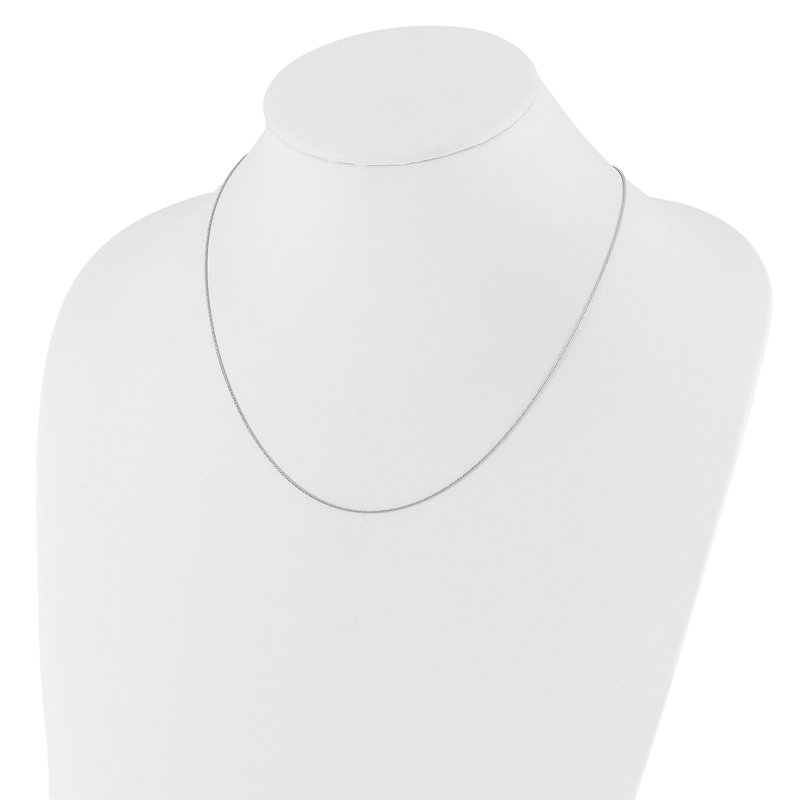 10K White Gold Adjustable .8mm Wheat Chain