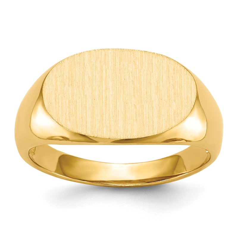 14k 17.0x11.0mm Open Back Mens Signet Ring