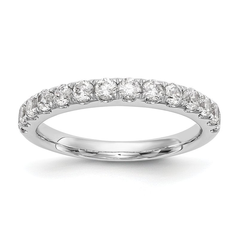 14K White Gold 1/2 carat Lab Grown Diamond VS+ F+ Complete Wedding Band