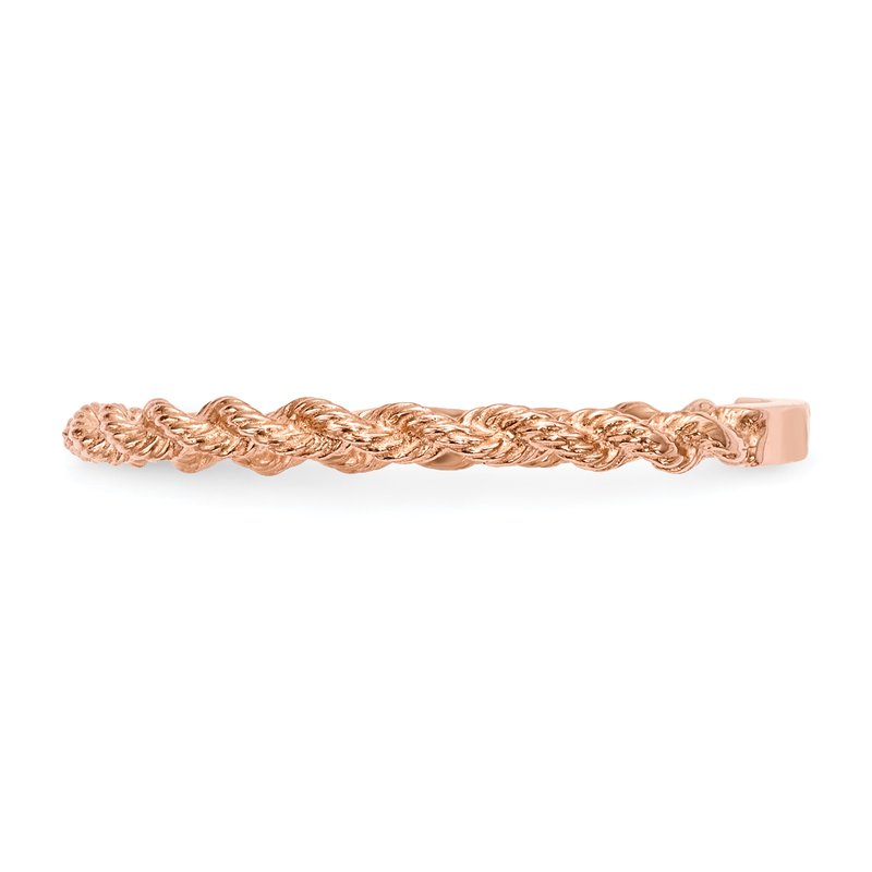 14k Rose Gold Polished Twisted Rope Ring