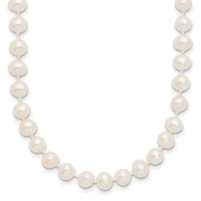 14k 5-6mm White Near-Round Freshwater Cultured Pearl 16 inch Necklace