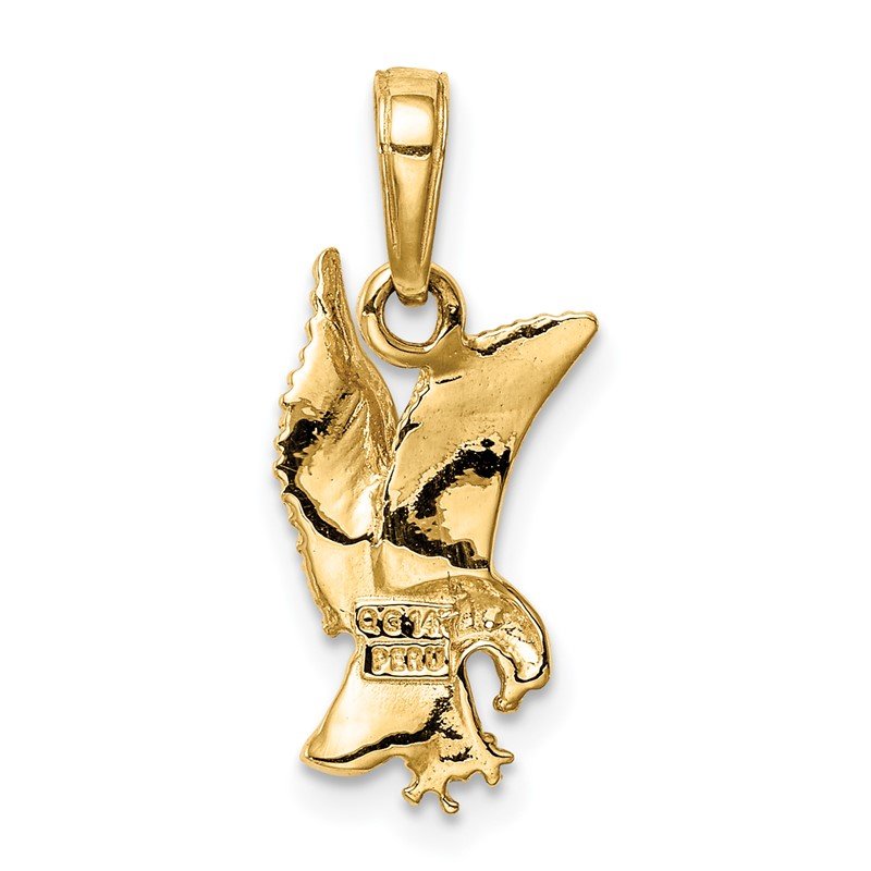 14k Eagle Landing Pendant