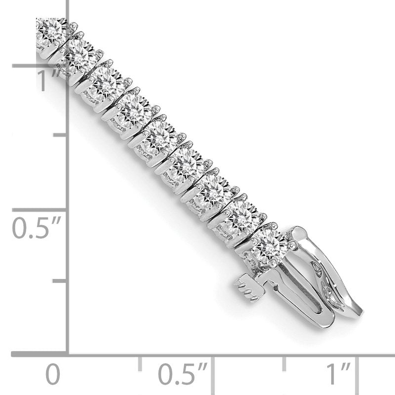 14k White Gold Complete 4.92 carat Round VS Diamond 4-prong 7 inch Tennis Bracelet