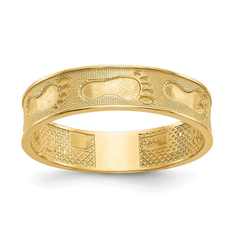 14K Footprints In The Sand Ring