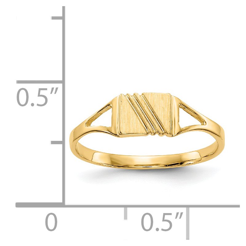 14k Childs Polished &amp; Satin Ring