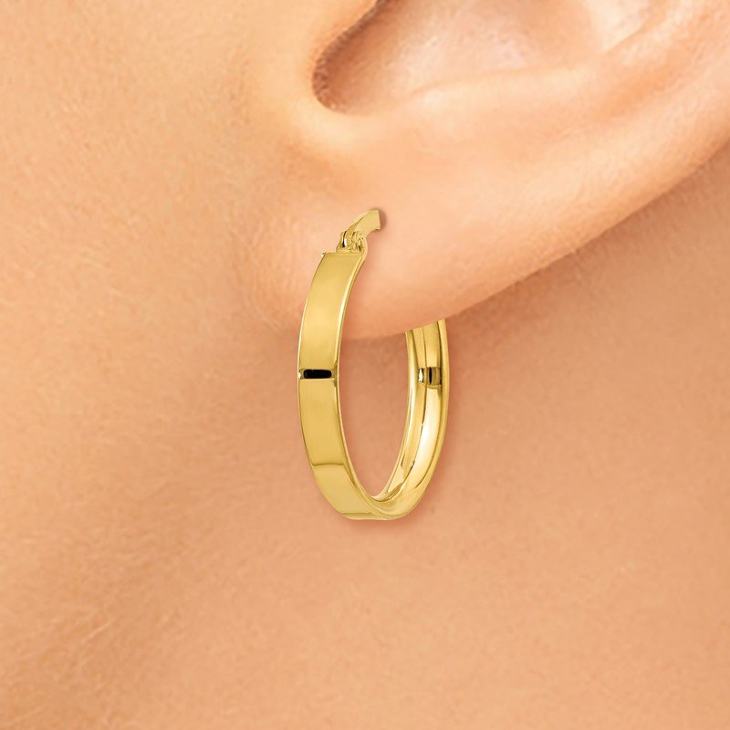 14K 3mm Small Hoop Earrings