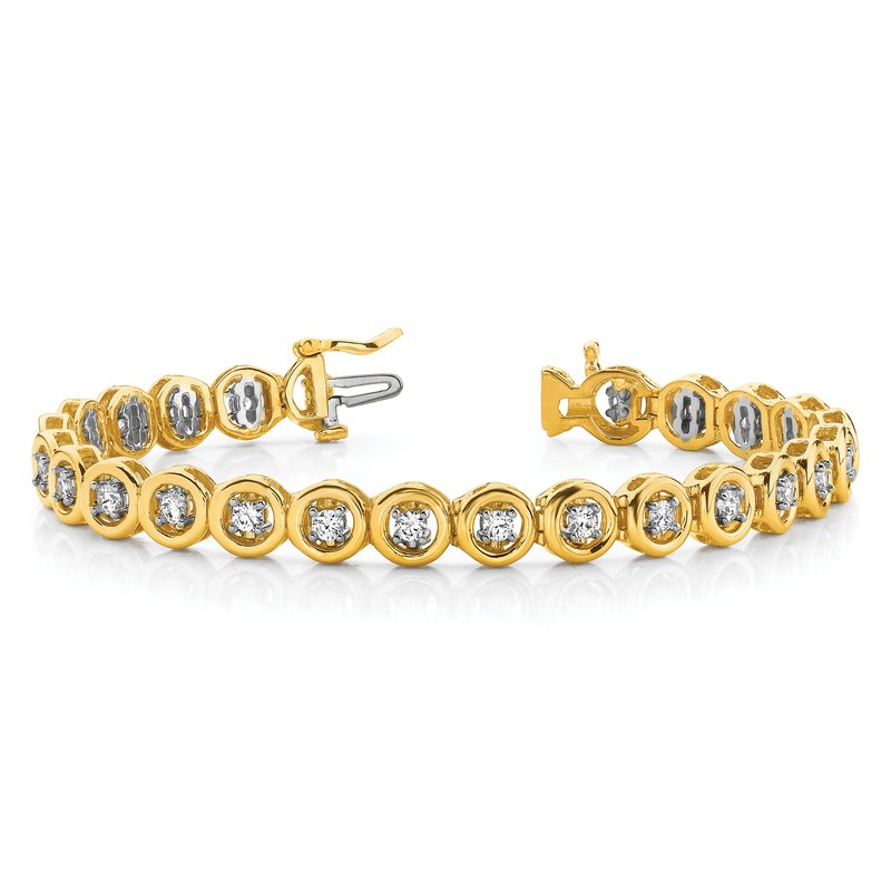 14k Complete 3/4 carat Round AA Diamond Circle Add-A-Diamond 7 inch Tennis Bracelet