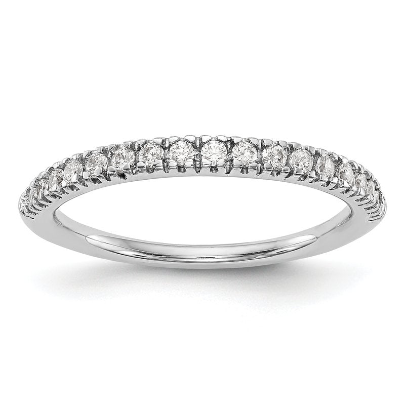 14K White Gold 1/4 carat Lab Grown Diamond VS+ F+ Complete Wedding Band