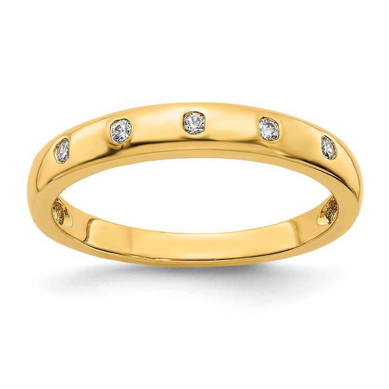 14k White Gold 5-stone Diamond Ring