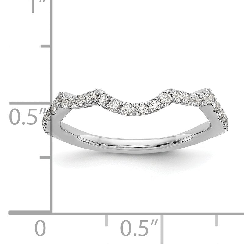 14K White Gold 1/3 carat Lab Grown Diamond VS/SI  D E F  Wedding Band