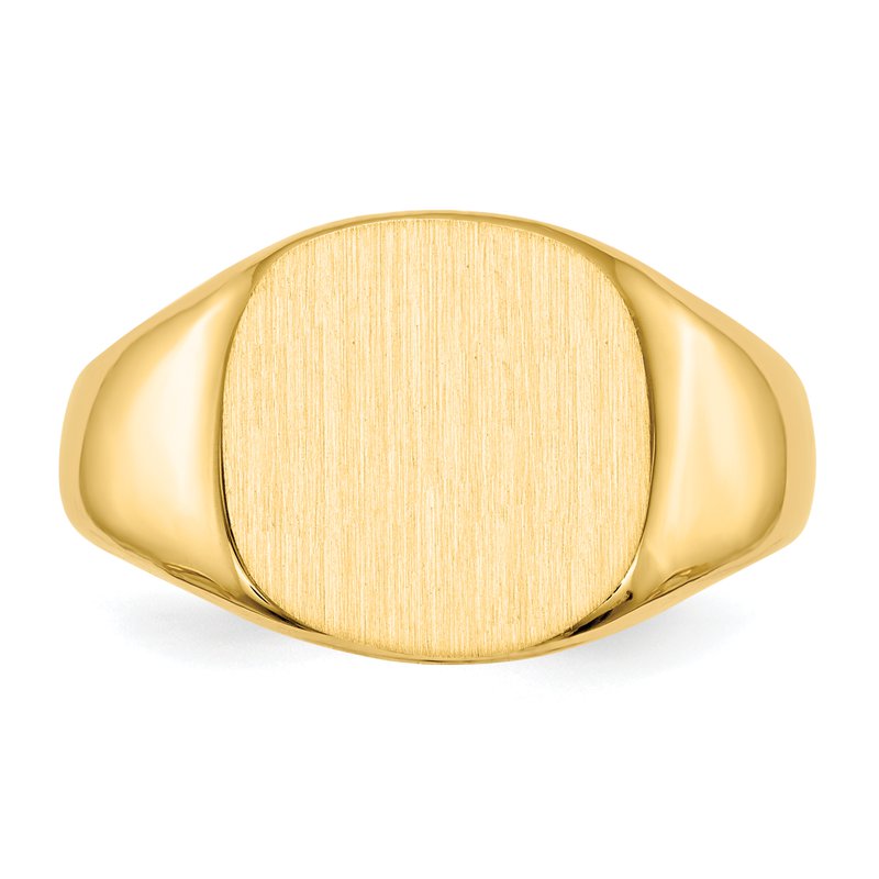 14k 13.5x12.5mm Closed Back Mens Signet Ring