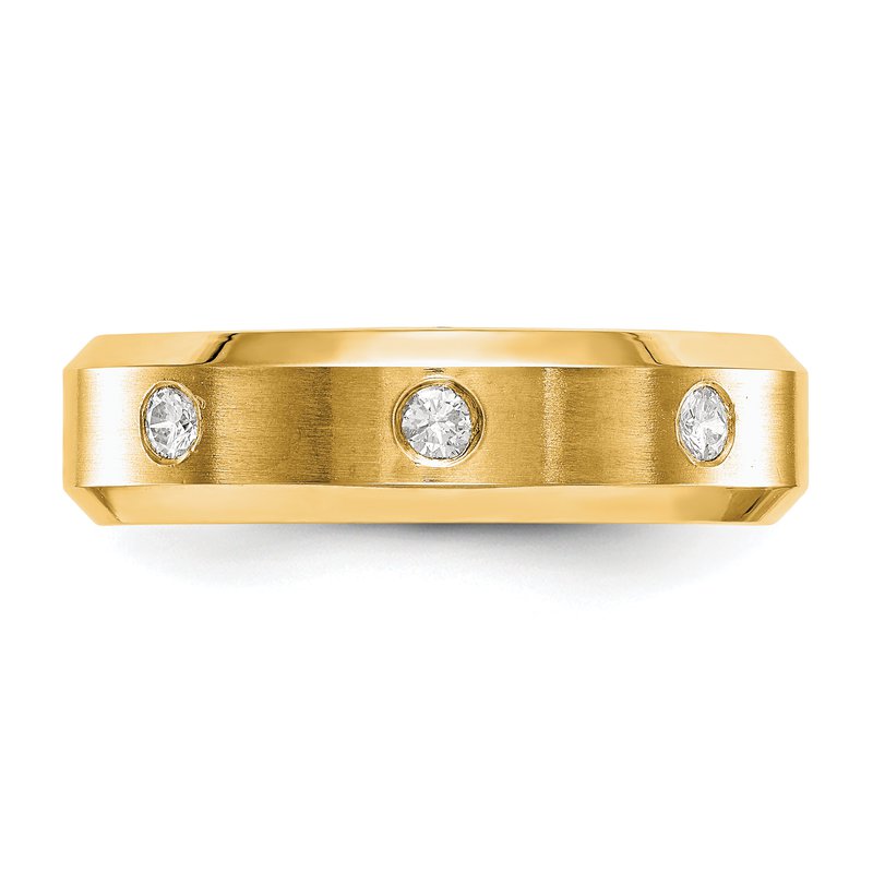 14K White Gold Men's 1/6 carat Lab Grown Diamond VS+ F+ Complete Band