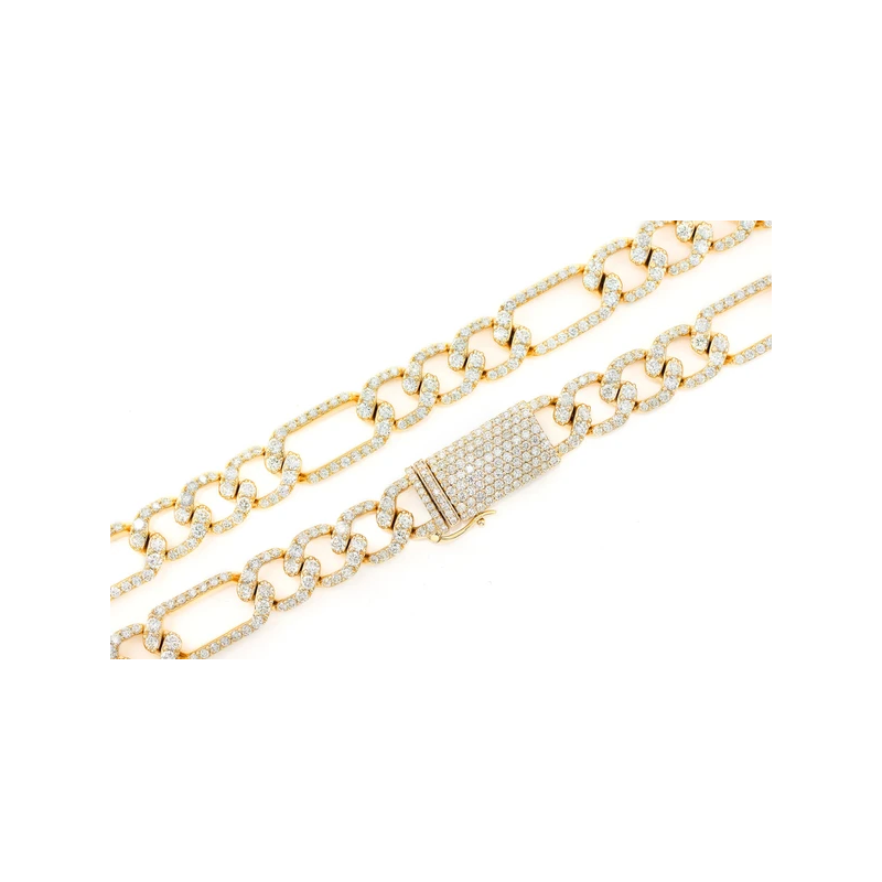 8mm Figaro Link Necklace 14K 17.00ctw