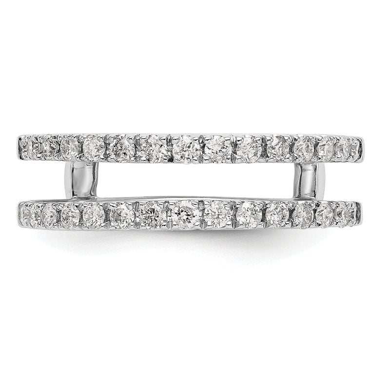 14K White Gold 1/2 carat Lab Grown Diamond VS+ F+ Complete Ring Guard