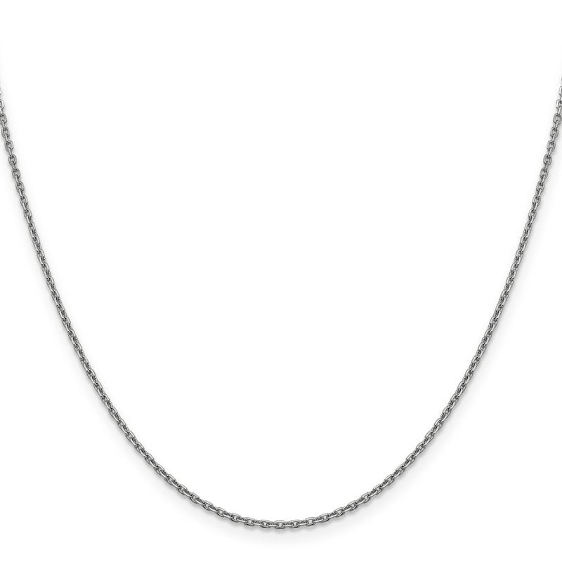 14K White Gold 1.5mm D/C Cable Chain