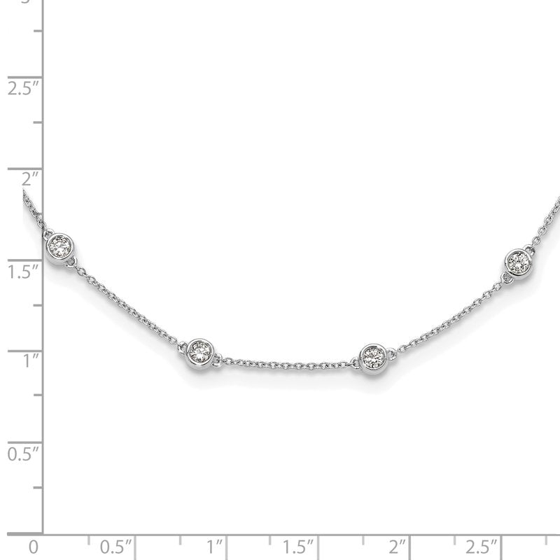 14K Rose Gold 3/8 carat Lab Grown Diamond VS+ F+ Complete 7 Station 7 in Bracelet