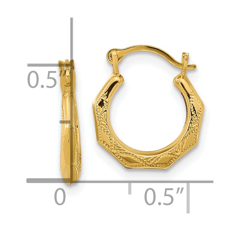 14k Madi K Hinged Earrings