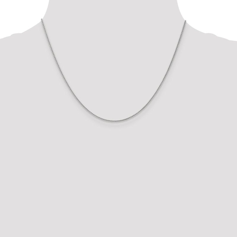 10K White Gold 1mm Spiga Chain