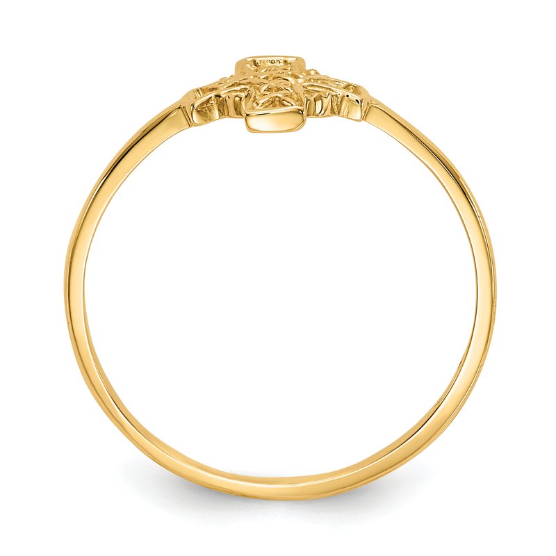 14k Polished Celtic Cross Ring