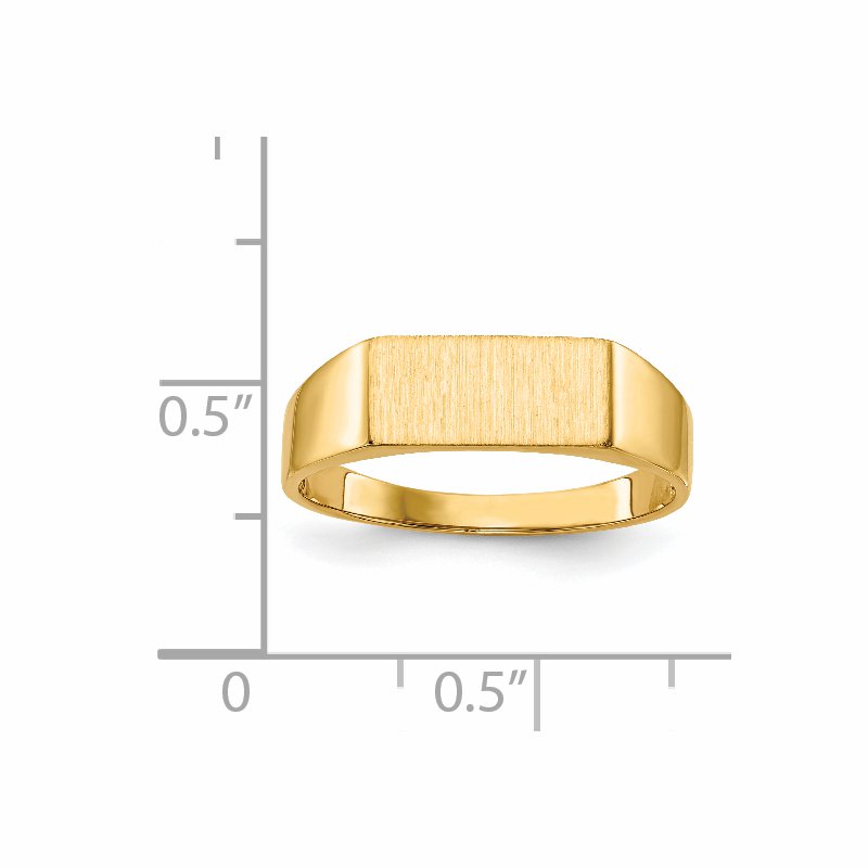 14k 12.0x5.5mm Open Back Signet Ring