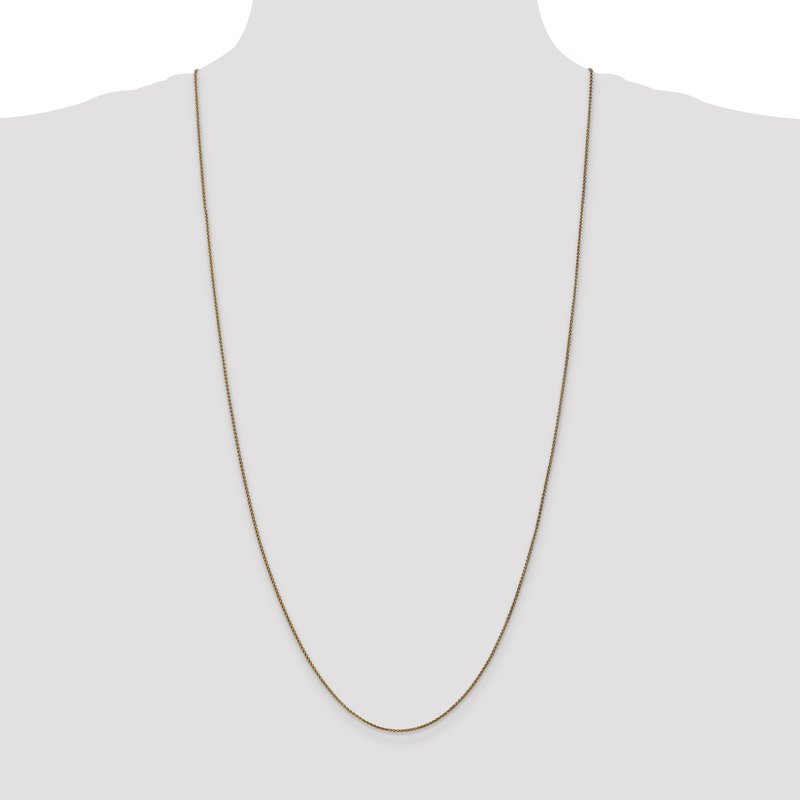 14K 10 inch 1.25mm Diamond-cut Spiga with Lobster Clasp Anklet