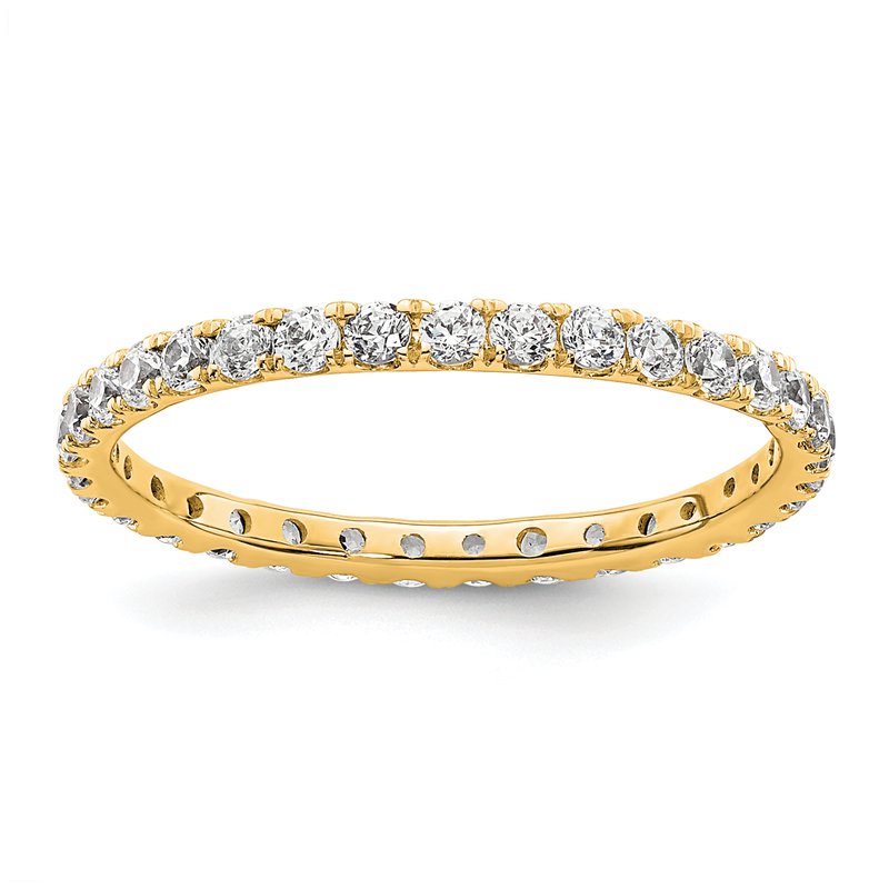 14K Rose Gold 1/2 carat Lab Grown Diamond VS+ F+ Size 4.5 Complete Eternity Band