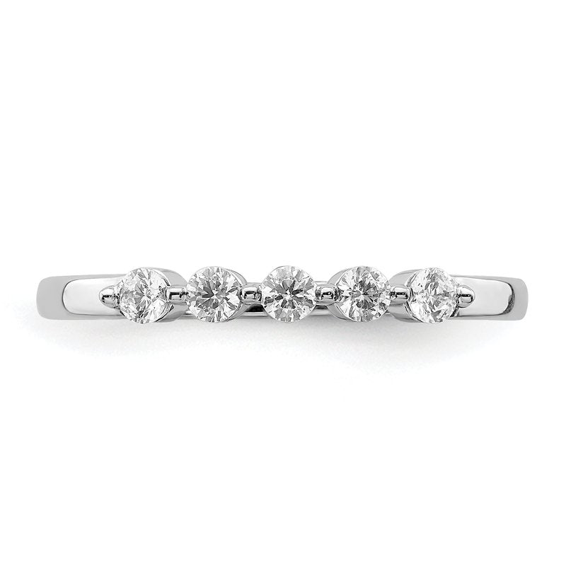 14k White Gold 5-stone Diamond Ring