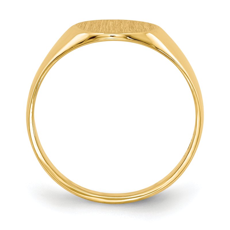 14k 9.5x8.5mm Closed Back Signet Ring