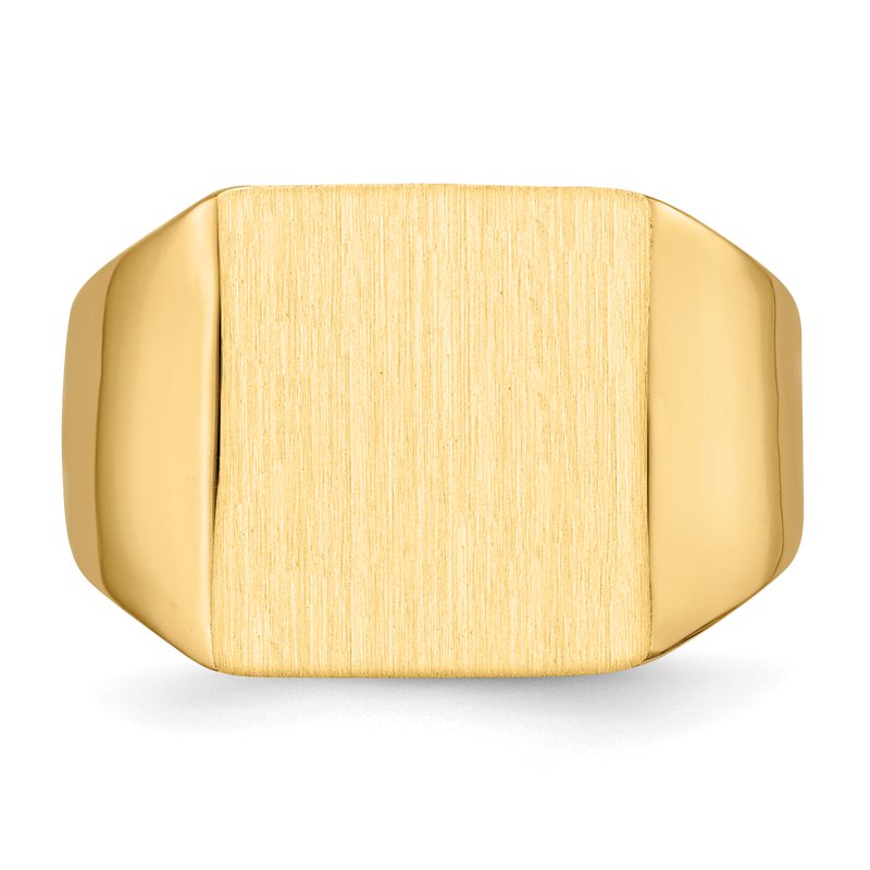 14k 12.0x13.0mm Closed Back Mens Signet Ring